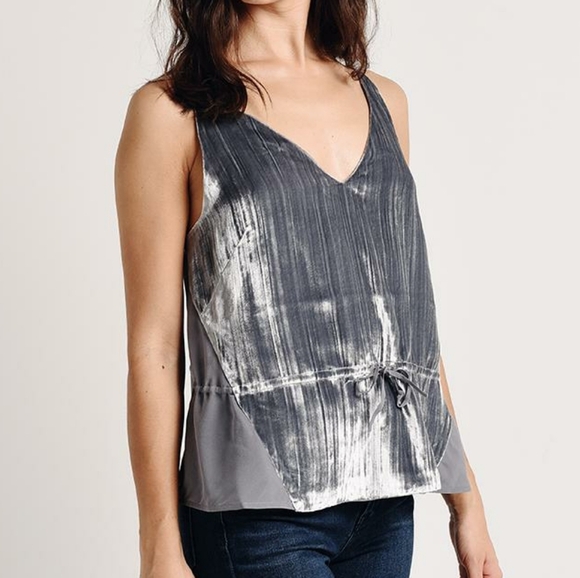 J Brand Lucy Velvet Peplum Cami Top NEW - Picture 4 of 9